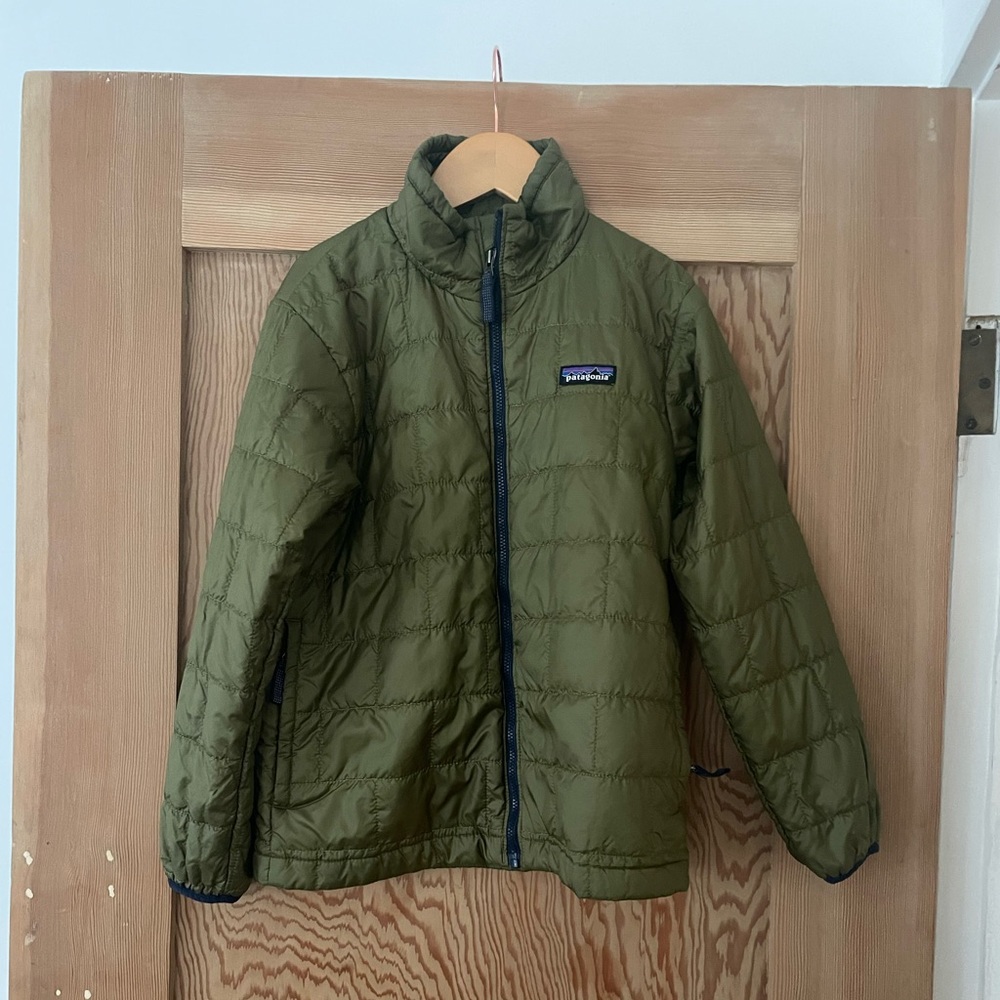 Green Nano Puff brick quilt puffy by Patagonia
